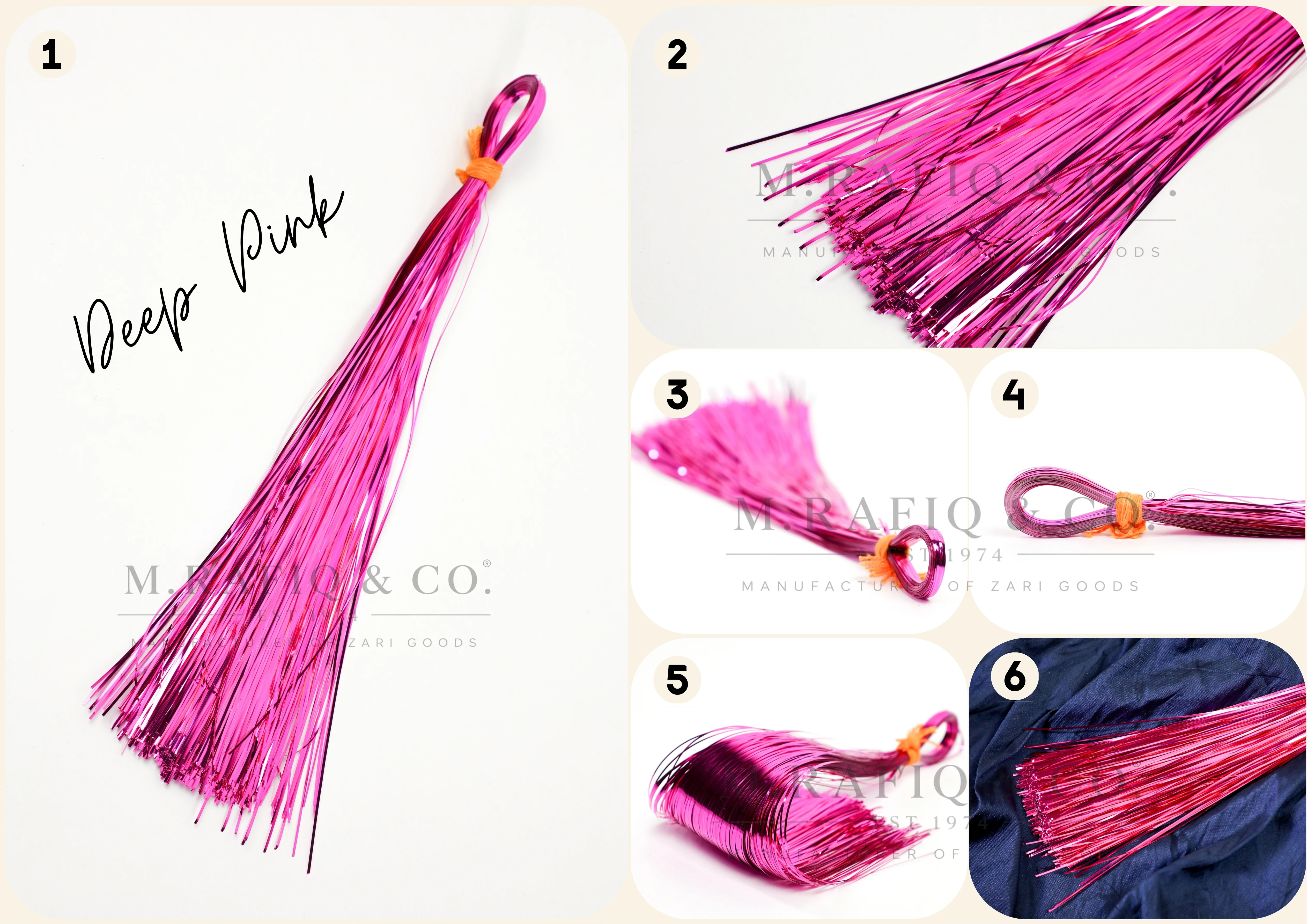 Deep Pink Flat Metallic Strip spool